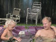 Plaing In The Hottub With Daddy...